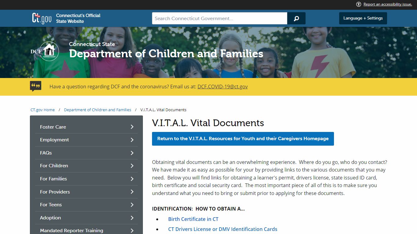 Vital Documents - ct